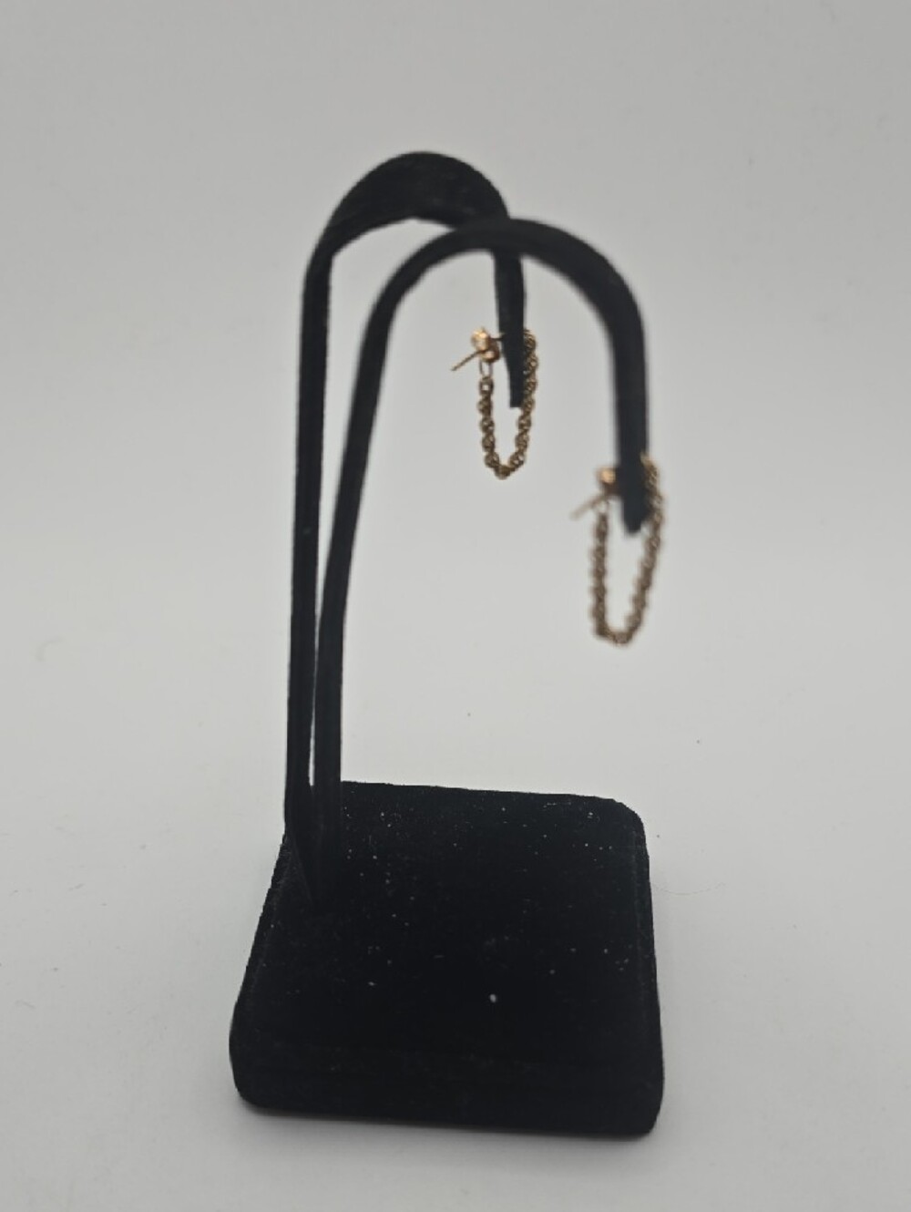 14k Gold Chain Wrap Around Earrings - Picture 6 of 6